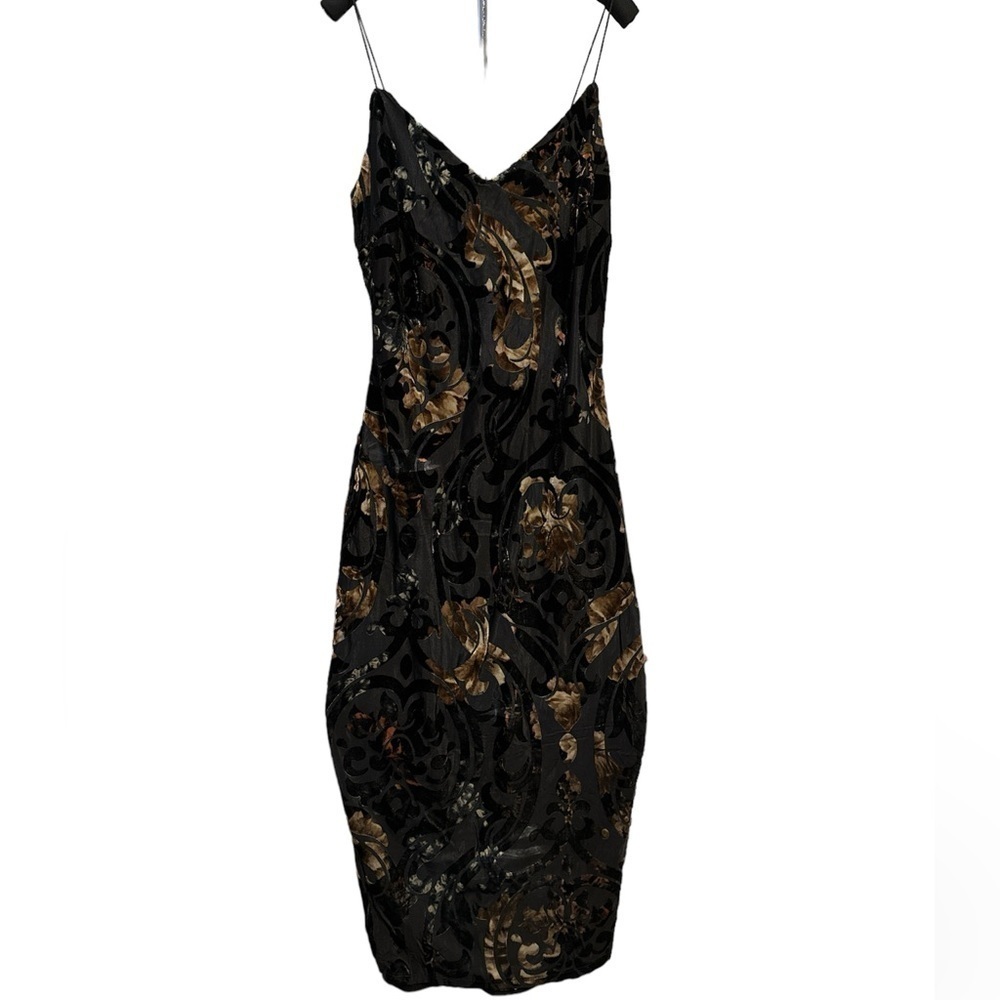 Fashion Nova S - Black Velvety Slip Dress - Picture 1 of 2